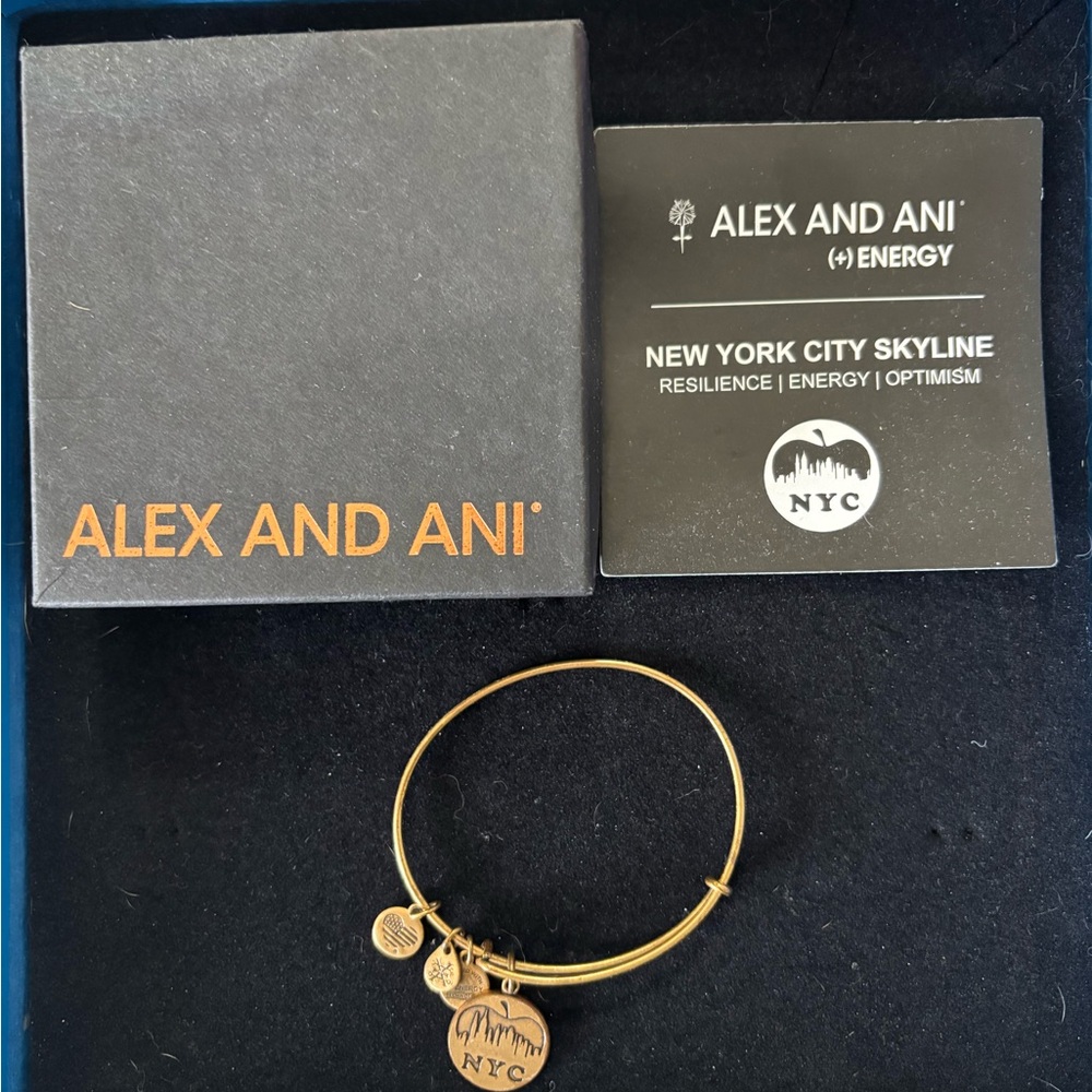 Alex and Ani Gold NYC Charm Bracelet
